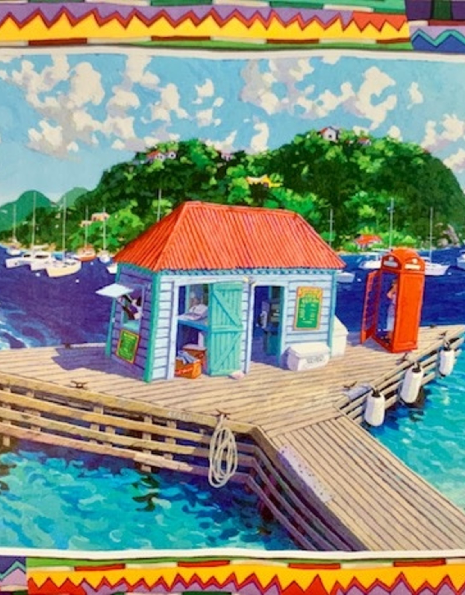 Karl Merklein Card - BVI Art Karl Merklein -  Marina Cay
