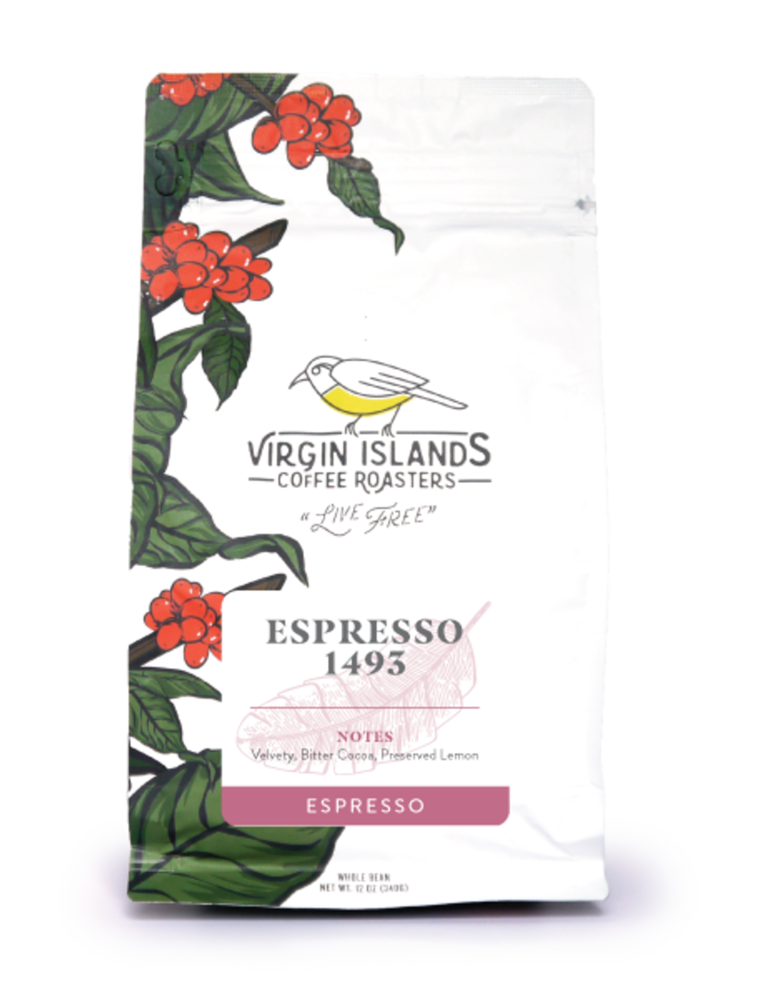 Virgin Islands Coffee Roasters VI Coffee Roasters - Espresso 1493 12 oz BEAN