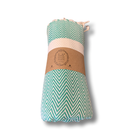 Turkish Beach Towel - Green 38" x 70"