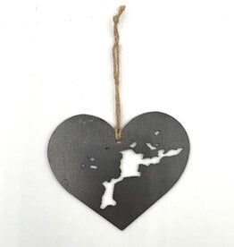 Nutmeg & Co. Virgin Gorda Steel Heart Ornament