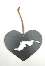 Nutmeg & Co. Tortola Steel Heart Ornament