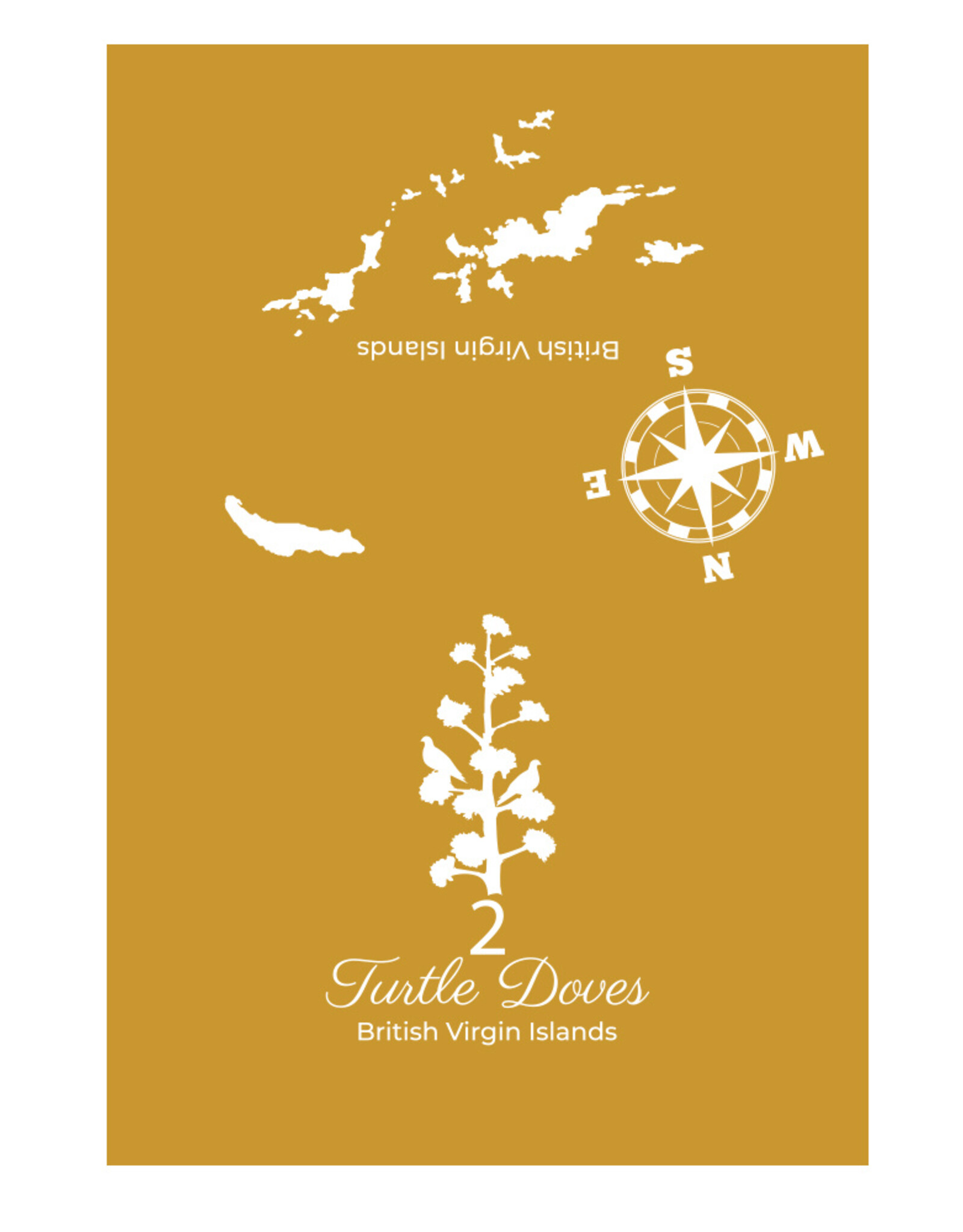 Nutmeg & Co. Turtle Dove & Century Tree Tea Towel