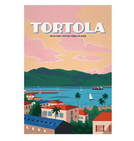 Nutmeg & Co. Tea Towel  BVI NEW - Tortola Retro Art