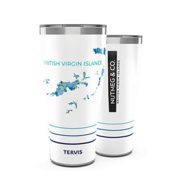 Tervis Stainless 20 oz White/Sip Top - BVI Islands