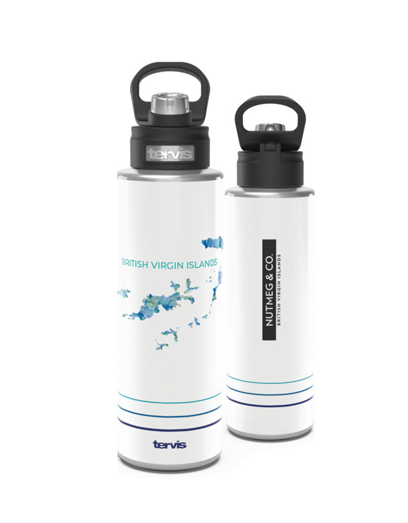 Tervis Stainless  24 oz White/Wide Mouth - BVI Islands