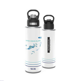 Tervis Stainless 24 oz  White/Wide Mouth - BVI Islands