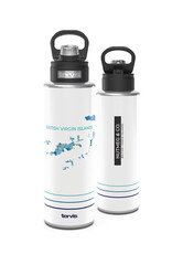 Tervis Stainless 40 oz White/Wide Mouth - BVI Islands