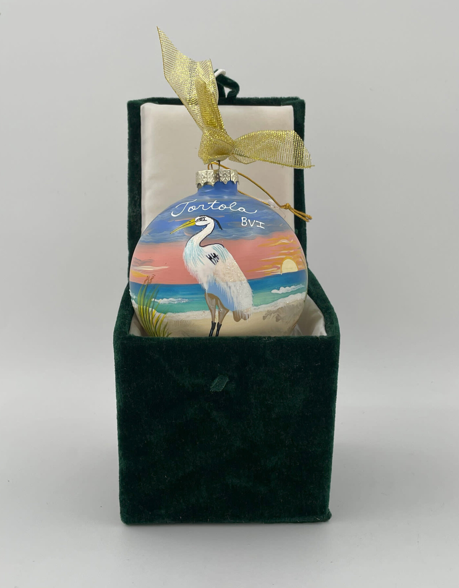 Blue Heron BVI Christmas Ornaments - Hand Painted