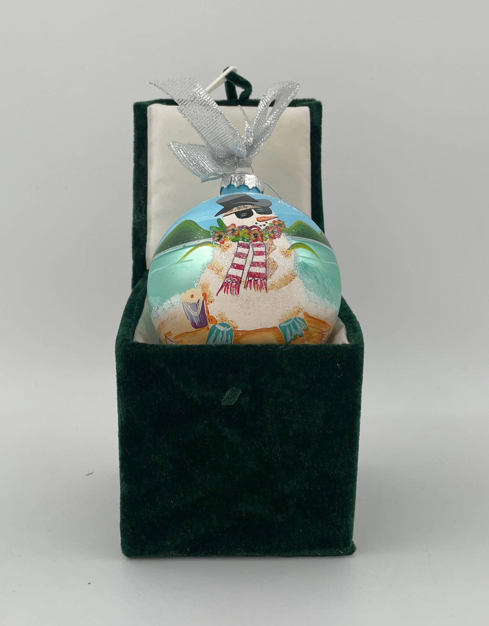 Tropical Snowman BVI Christmas Ornament - Hand Painted
