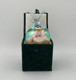 Tropical Snowman BVI Christmas Ornament - Hand Painted