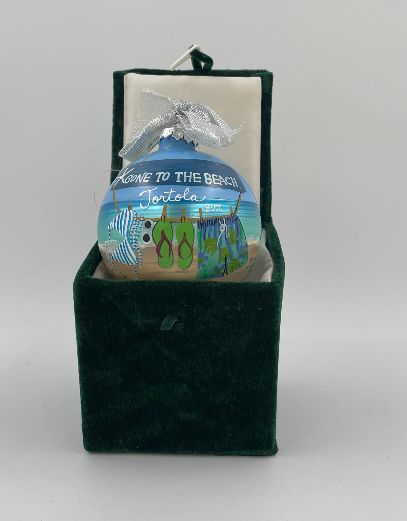 Gone to the Beach BVI Christmas Ornament  Hand Painted