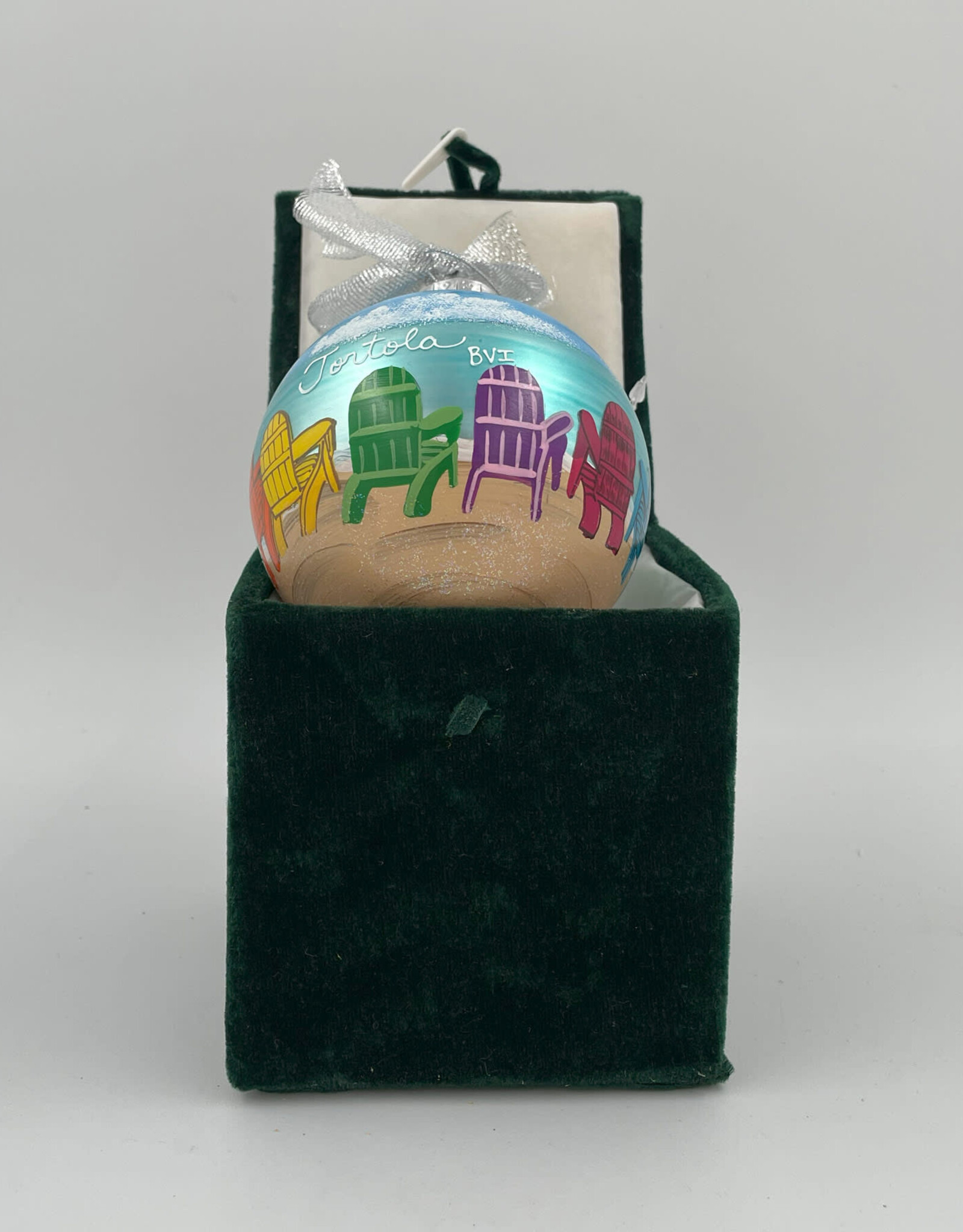 Vacation BVI Christmas Ornaments - Hand Painted Glass