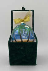 Tropical Nights BVI Christmas Ornament - Hand Painted Glass