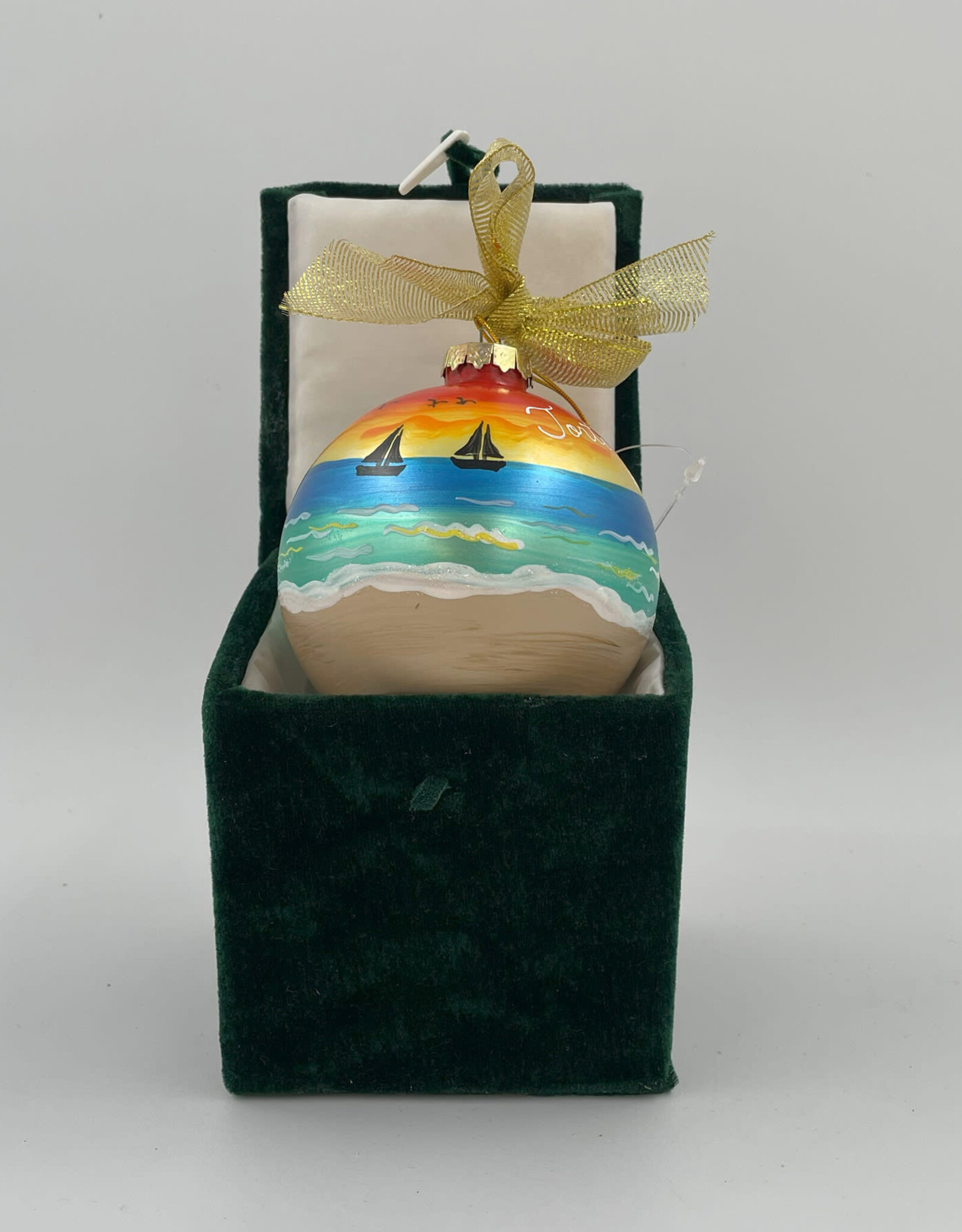 Golden Hour BVI Christmas Ornaments - Hand Painted Glass