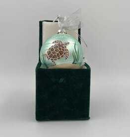 Tortuga (Sea Turtle) BVI Christmas Ornaments - Hand Painted Glass