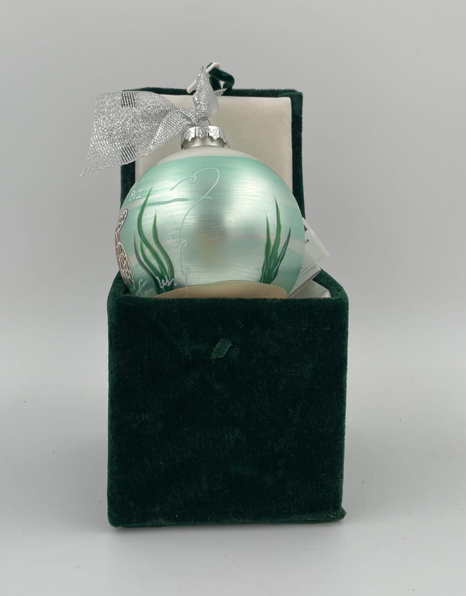 Tortuga (Sea Turtle) BVI Christmas Ornaments - Hand Painted Glass