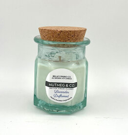 Lavender Driftwood Candle in Recycled Glass - Made in the BVI
