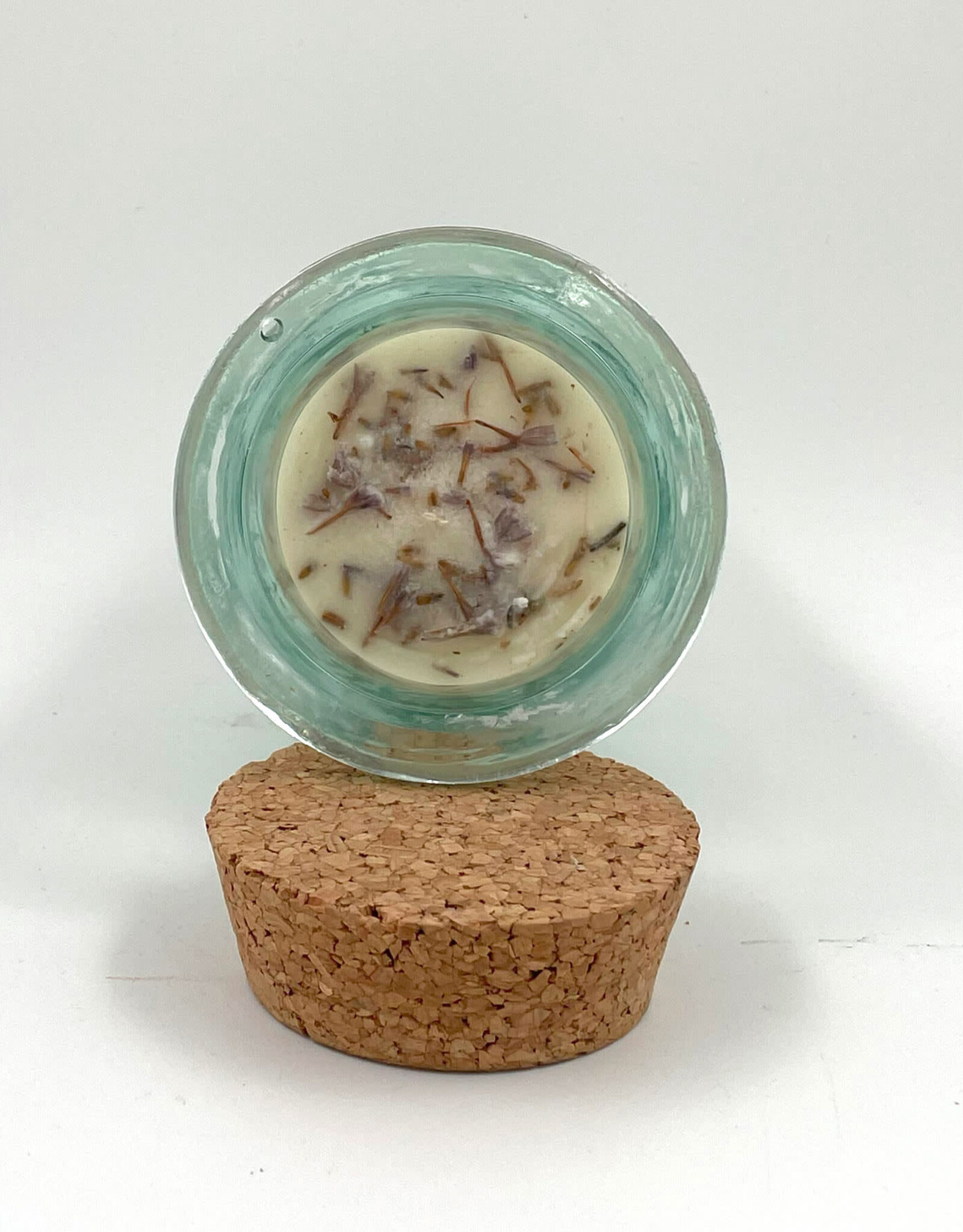 Lavender Driftwood Candle in Recycled Glass - Made in the BVI