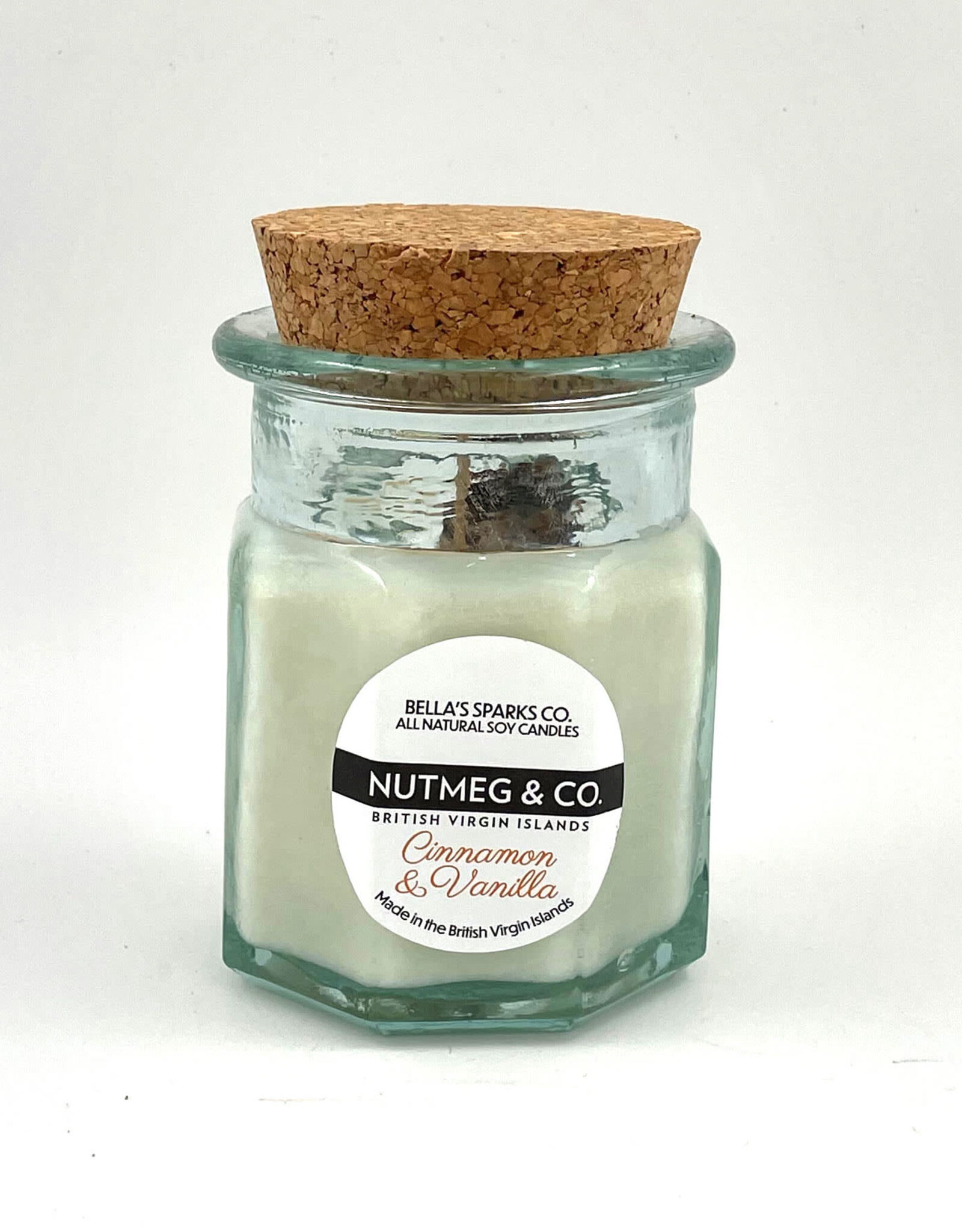 Cinnamon & Vanilla  Candle in Recycled Glass - Made in the BVI