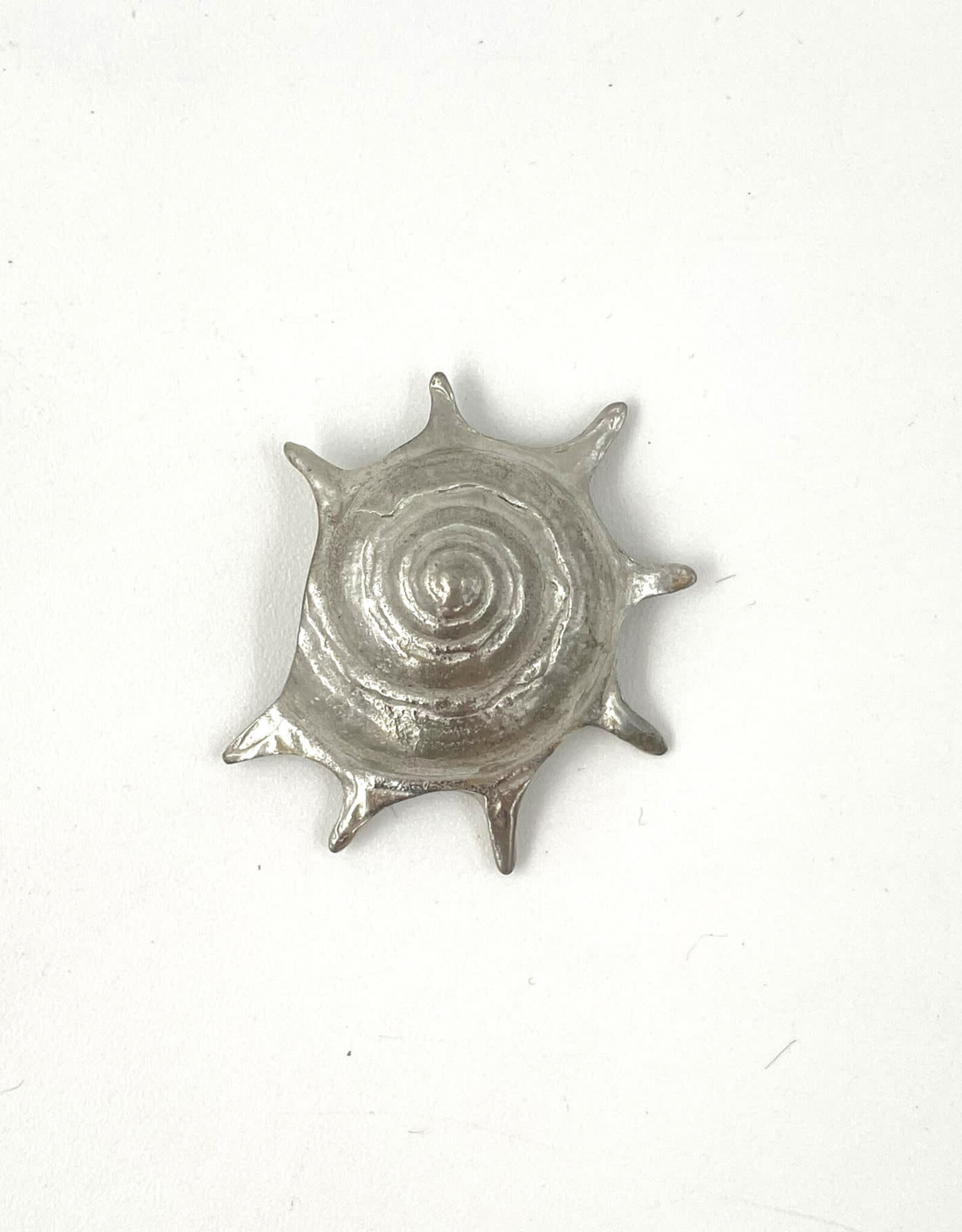 Handmade Pewter Magnet - Spiral Shell
