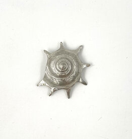 Handmade Pewter Magnet - Spiral Shell