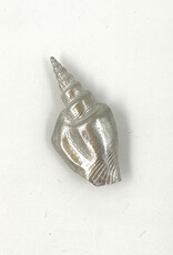 Handmade Pewter Magnet - Long Conch Shell