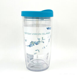 Tervis  Clear Tumbler - BVI Islands 16 oz