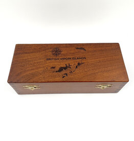 Dominoes - Double 6 Engraved Wooden Box - BVI