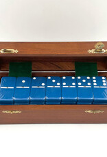 Dominoes - Double 6 Engraved Wooden Box