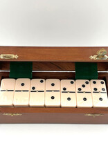 Dominoes - Double 6 Engraved Wooden Box