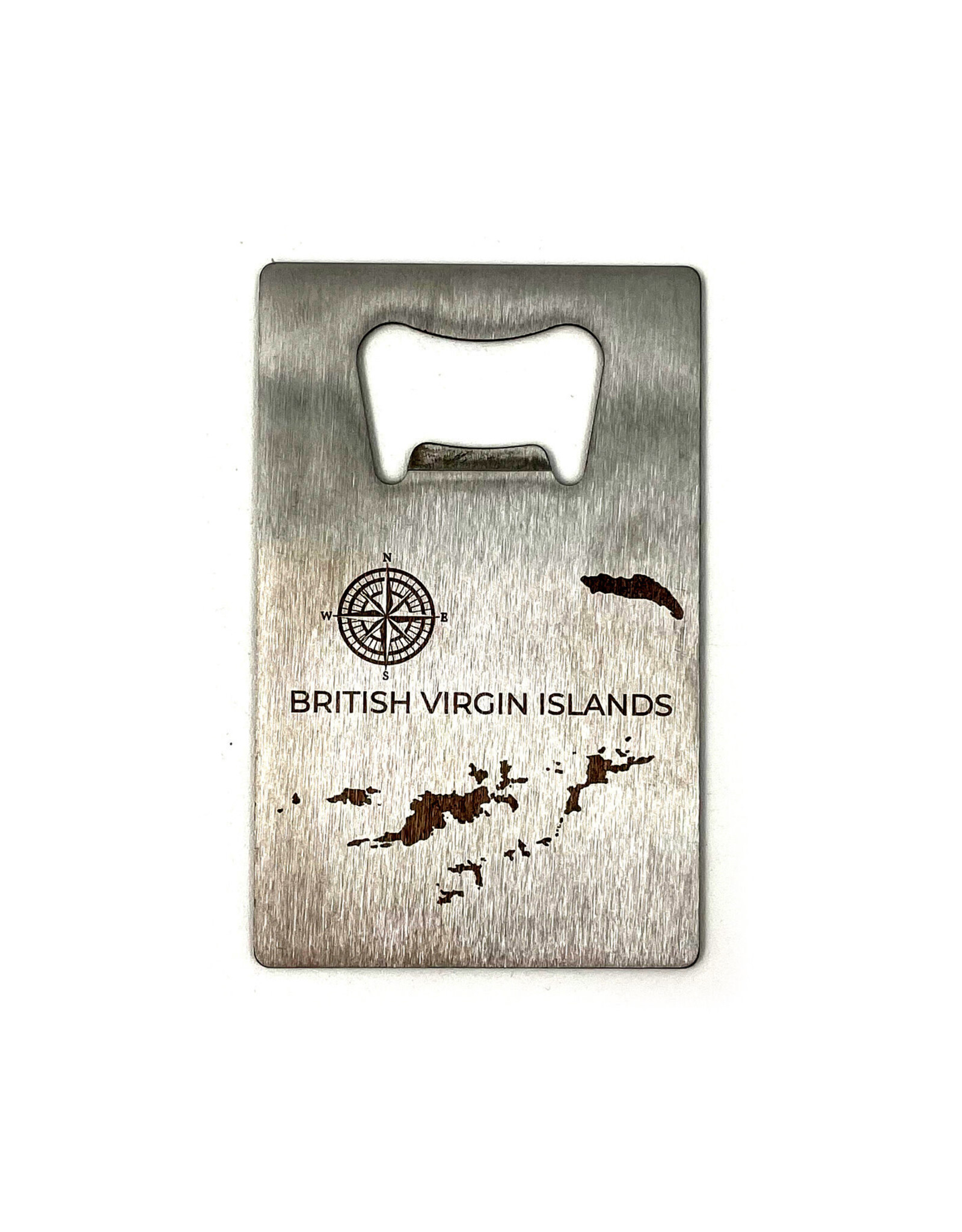 Bottle Opener BVI Engraved Credit Card Style