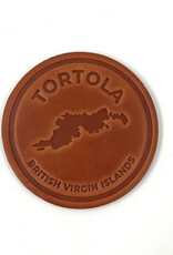 Tortola Embossed Harness Leather Coaster
