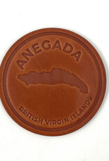 Anegada Embossed Harness Leather Coaster