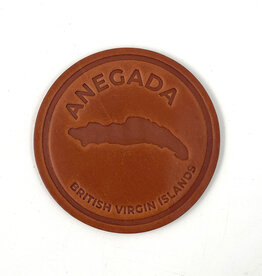 Anegada Embossed Harness Leather Coaster