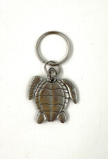 Sea Turtle Keyring Handmade Pewter