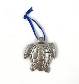 Sea Turtle Ornament Handmade Pewter