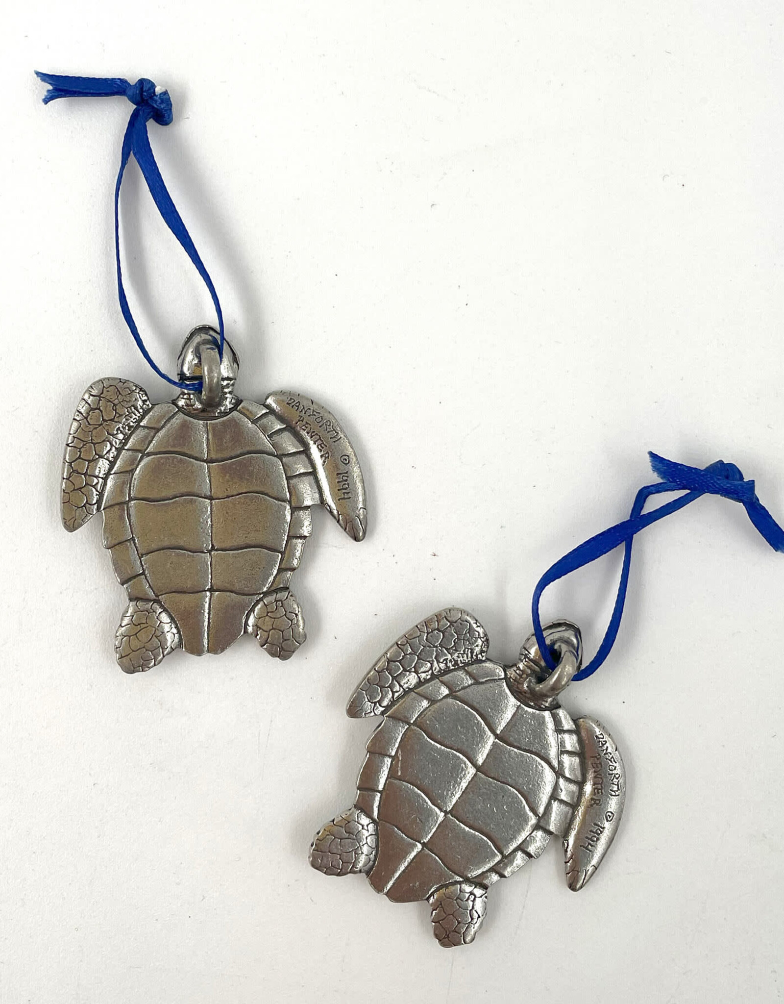 Sea Turtle Ornament Handmade Pewter