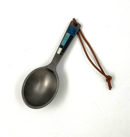 Ocean Cascade Coffee Scoop Handmade Pewter