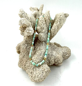 Ocean Opal + Pyrite Necklace