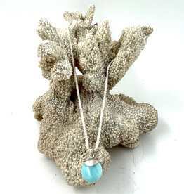 Necklace - Seed Pearl with Larimar Pendant