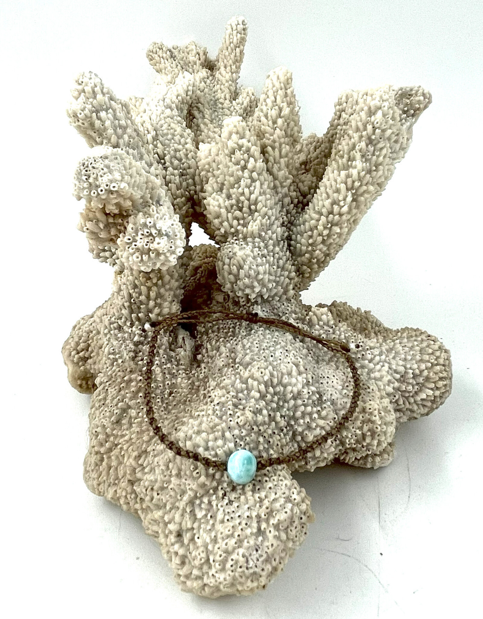 Larimar Bead on Recycled Plastic Cord