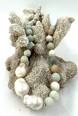 3 Baroque Pearl and Amazonite Necklace