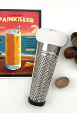 Painkiller Card with Nutmeg Grater and Whole Nutmeg