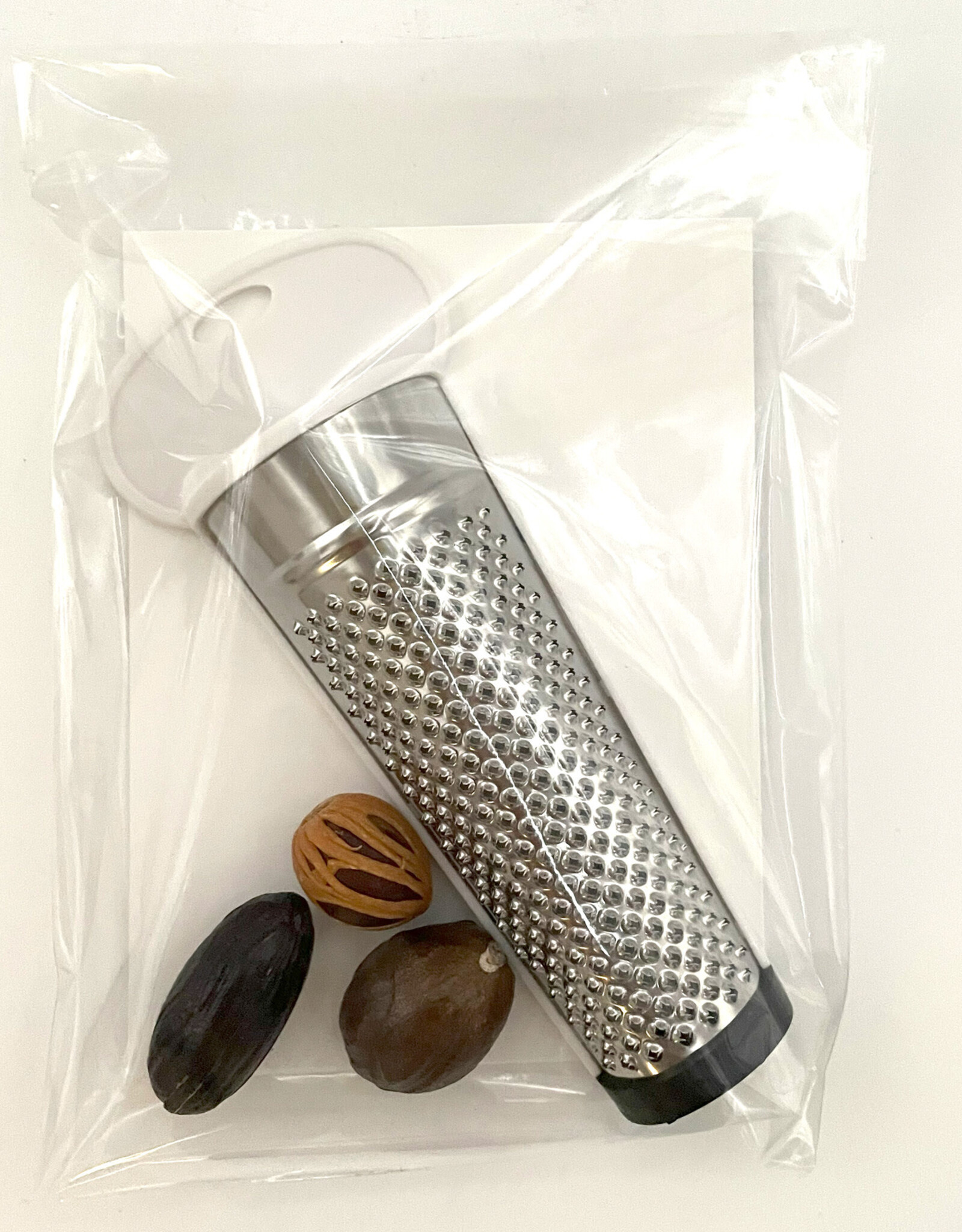 Painkiller Card with Nutmeg Grater and Whole Nutmeg