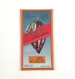 Jouvay Chocolate Bar - Turmeric, Almonds, Flax & Black Pepper 85%