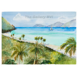 Jinx Morgan "Above Long Bay" Limited Edition Giclee Print by BVI Artist Jinx Morgan