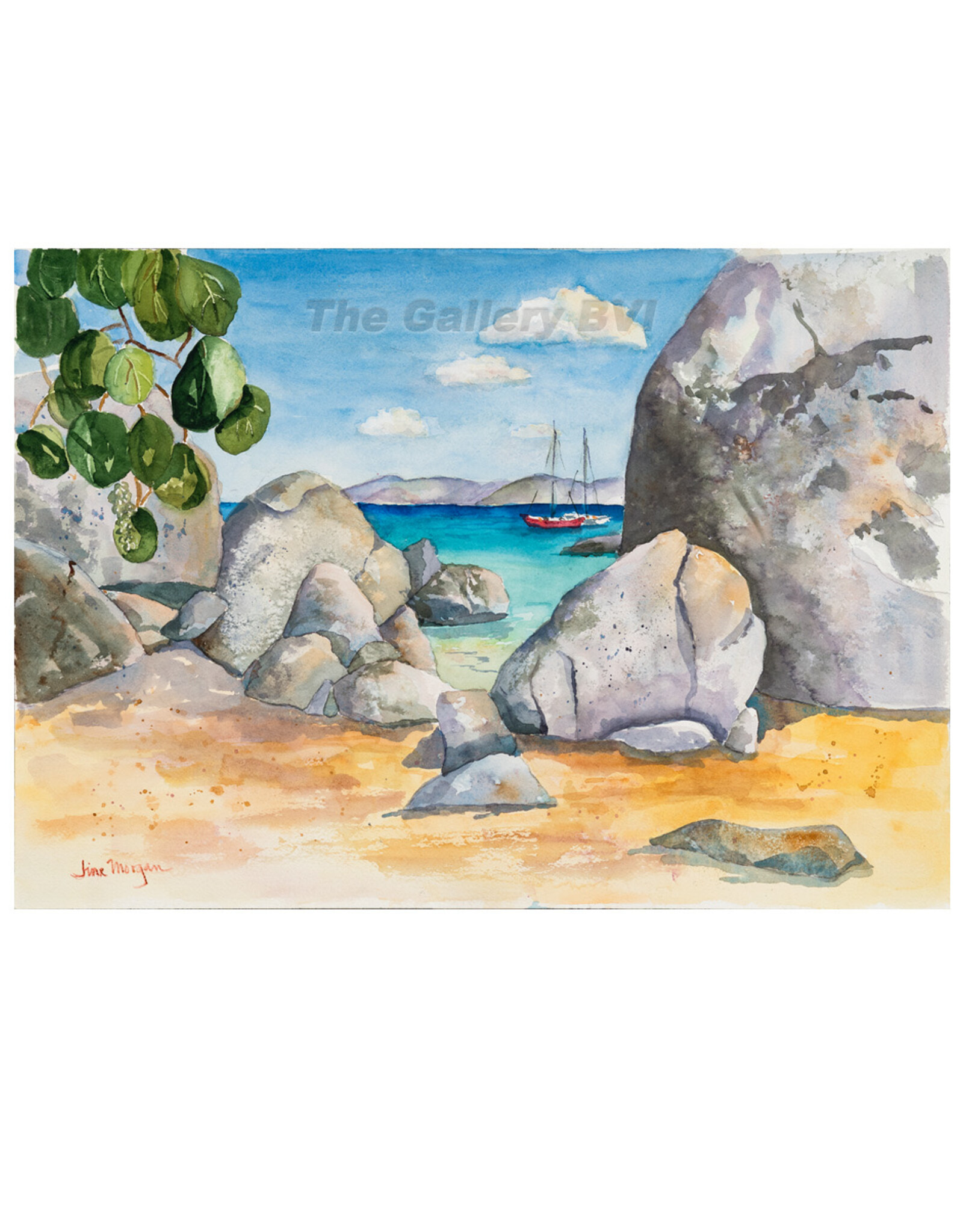 Jinx Morgan "At The Baths" Limited Edition Giclee Print By  BVI  ArtistJinx Morgan
