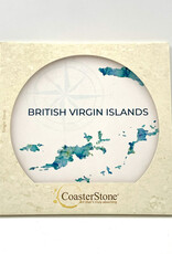 Trivet  - BVI Islands Map - Square