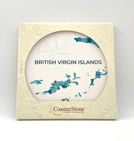 Trivet  - BVI Islands Map - Square