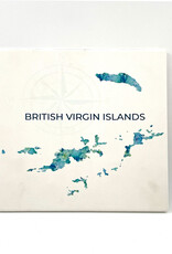 Trivet  - BVI Islands Map - Square